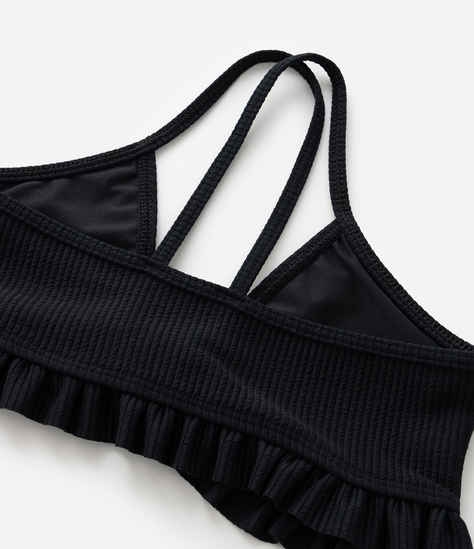 Biquini Infantil em Microfibra  com Tiras Cruzadas e Texturizado - Tam 5 a 14 Anos Preto 8