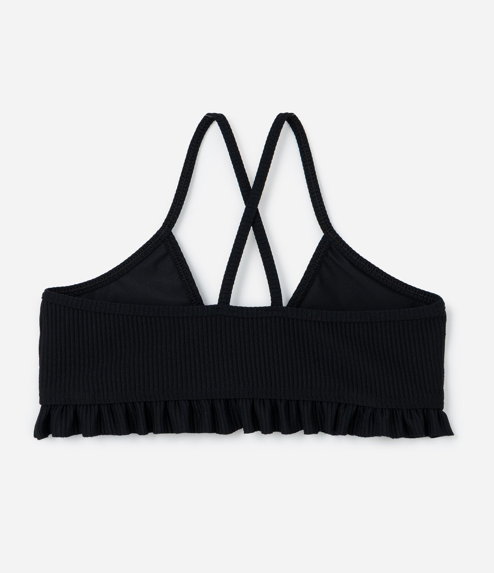 Biquini Infantil em Microfibra  com Tiras Cruzadas e Texturizado - Tam 5 a 14 Anos Preto 4