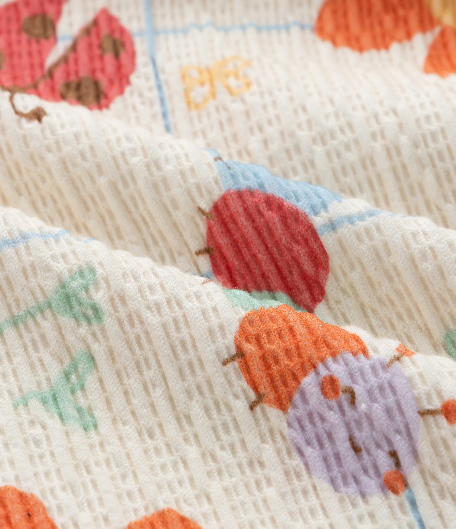 Vestido Infantil Texturizado Estampa Flores e Bichinhos - Tam 0 a 18 meses Bege 7