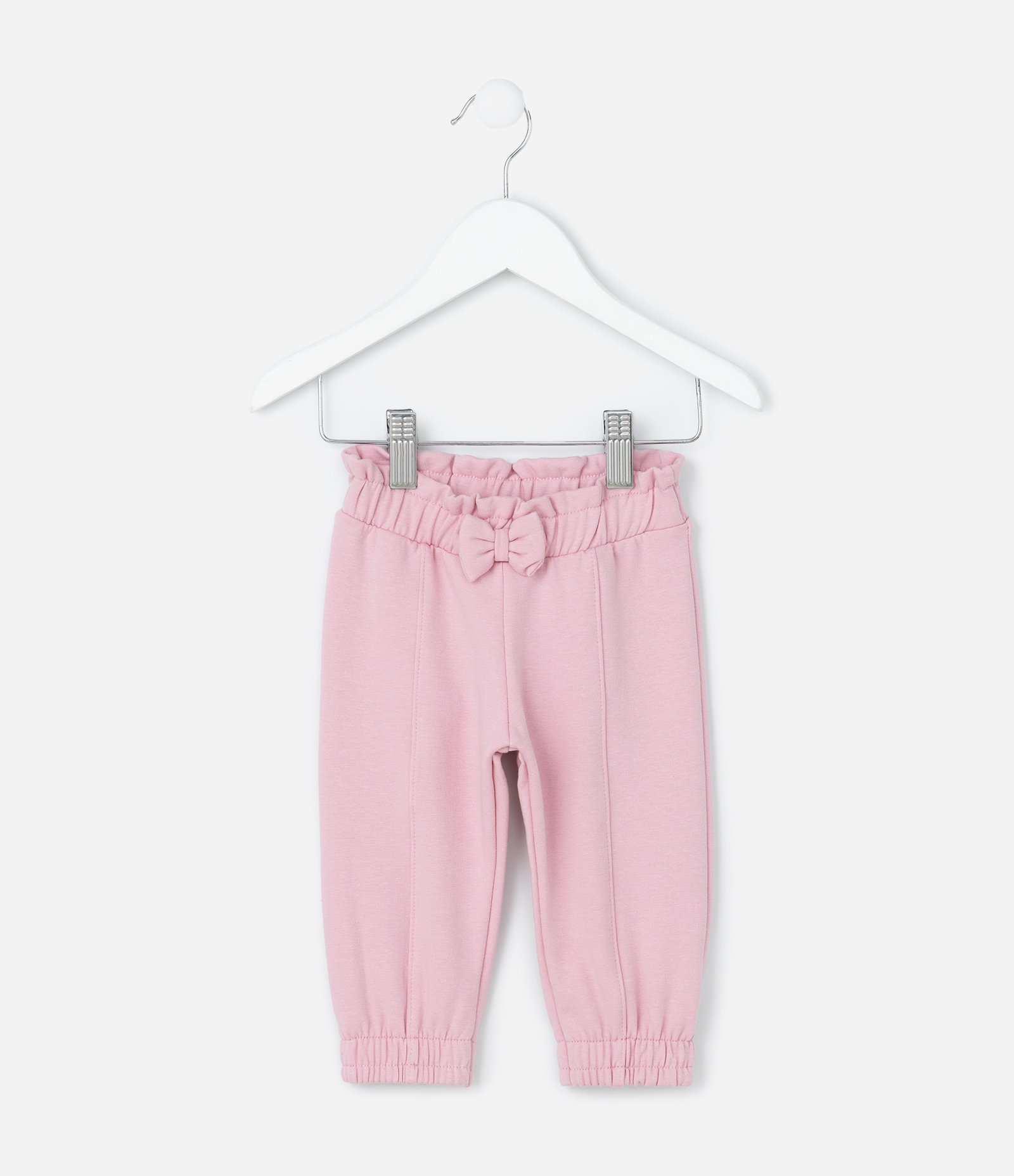 Calça Clochard Infantil Quentinha com Lacinho Aplicado - Tam 0 a 18 meses Rosa 2