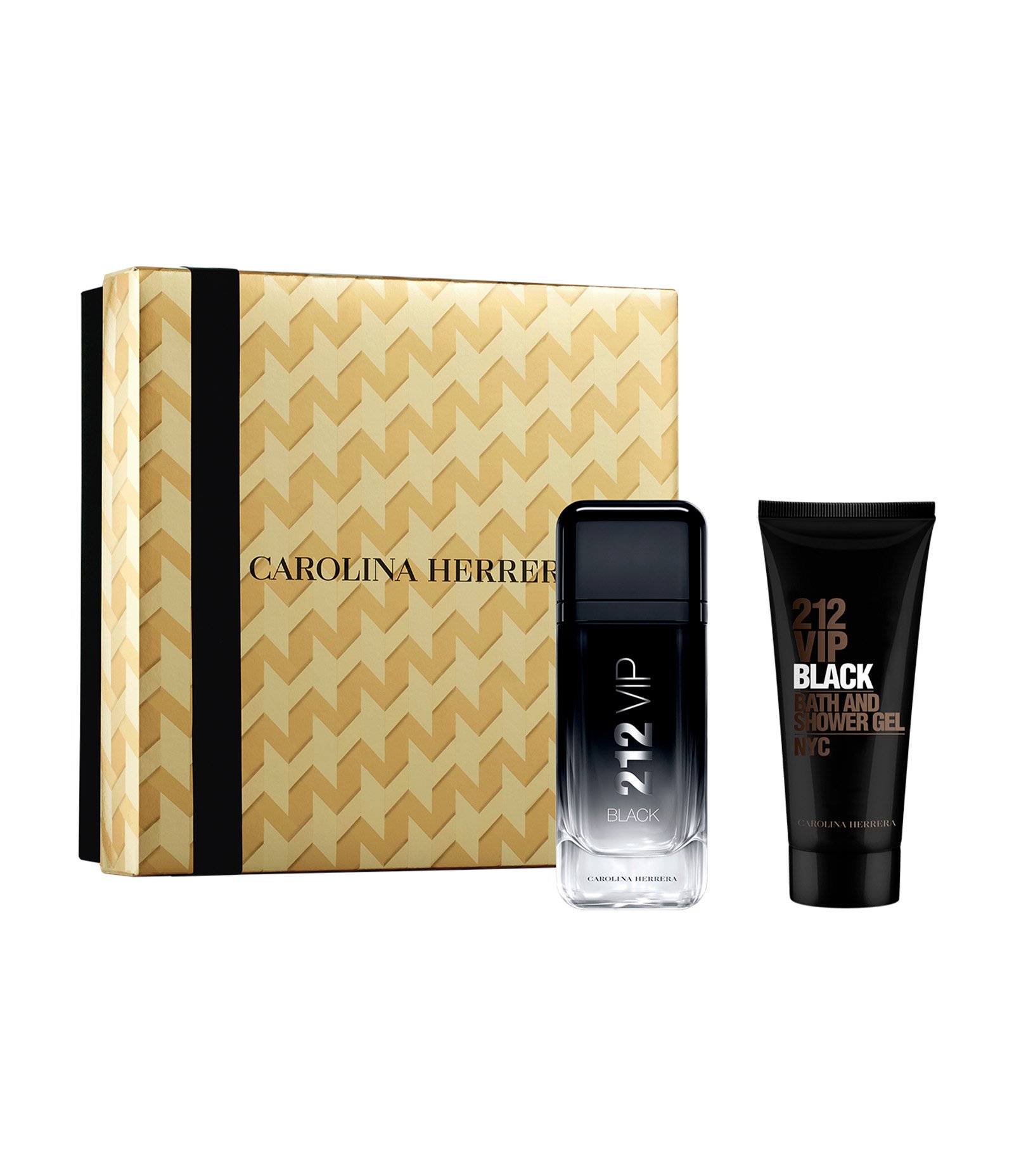 Coffret Perfume Carolina Herrera 212 VIP Black Eau de Parfum 100ml + Gel de Banho 100ml KIT 1