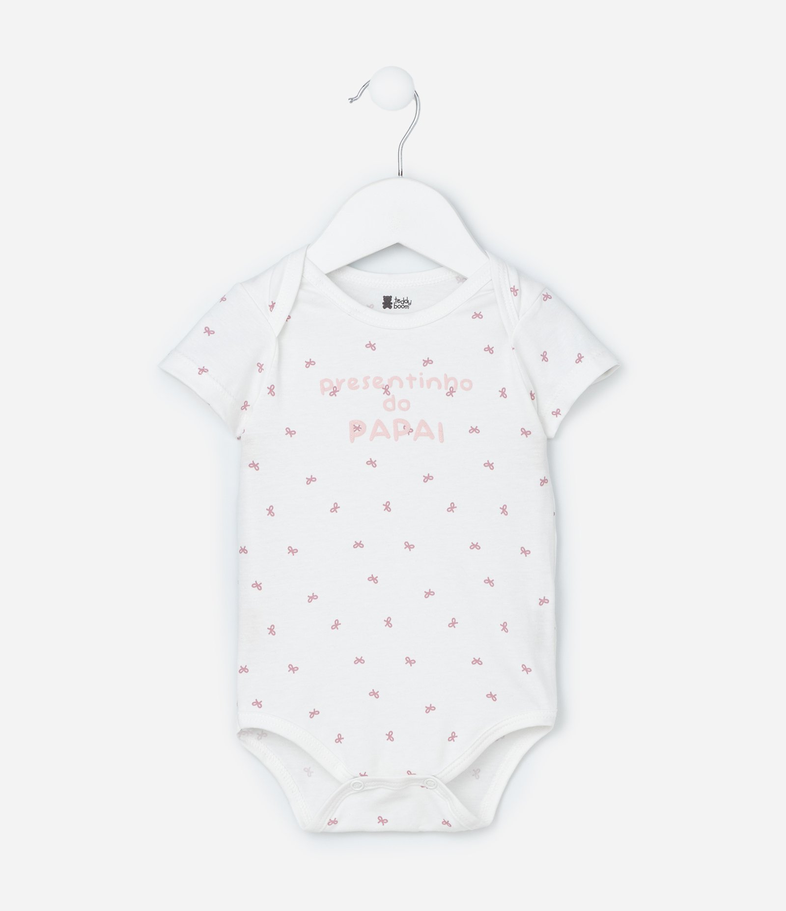 Body Infantil com Lettering Presentinho do Papai - Tam RN a 18 meses Branco 1