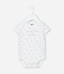 Body Infantil com Lettering Presentinho do Papai - Tam RN a 18 meses