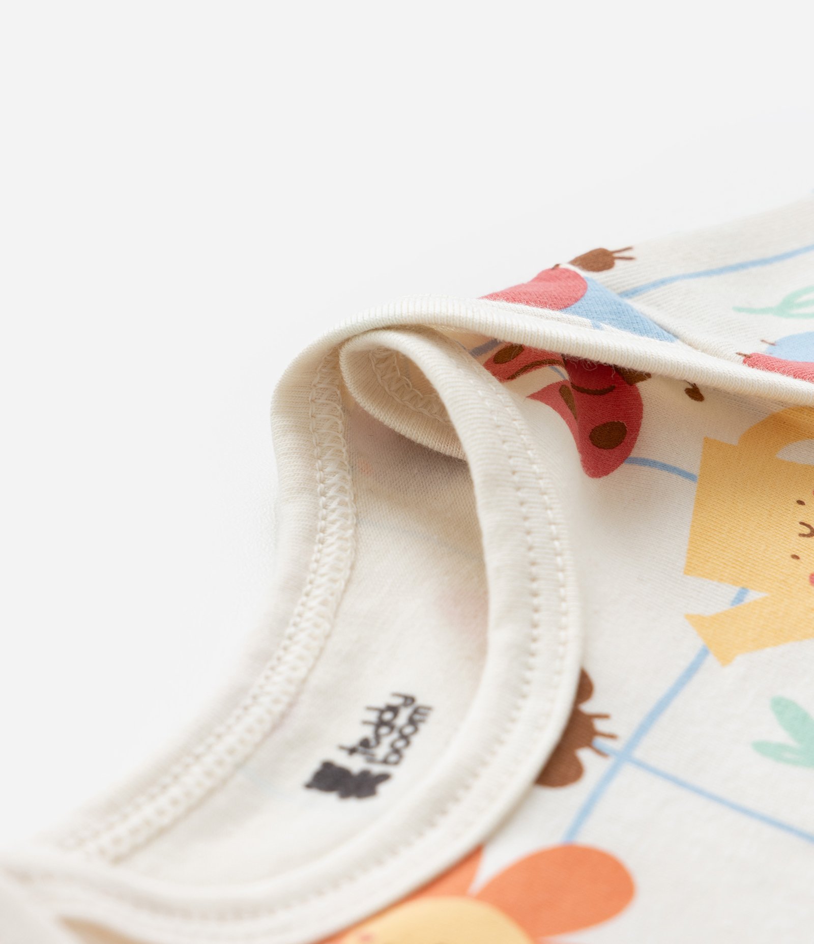 Body Infantil com Estampa Bichinhos e Florzinhas - Tam RN a 18 meses Bege 5