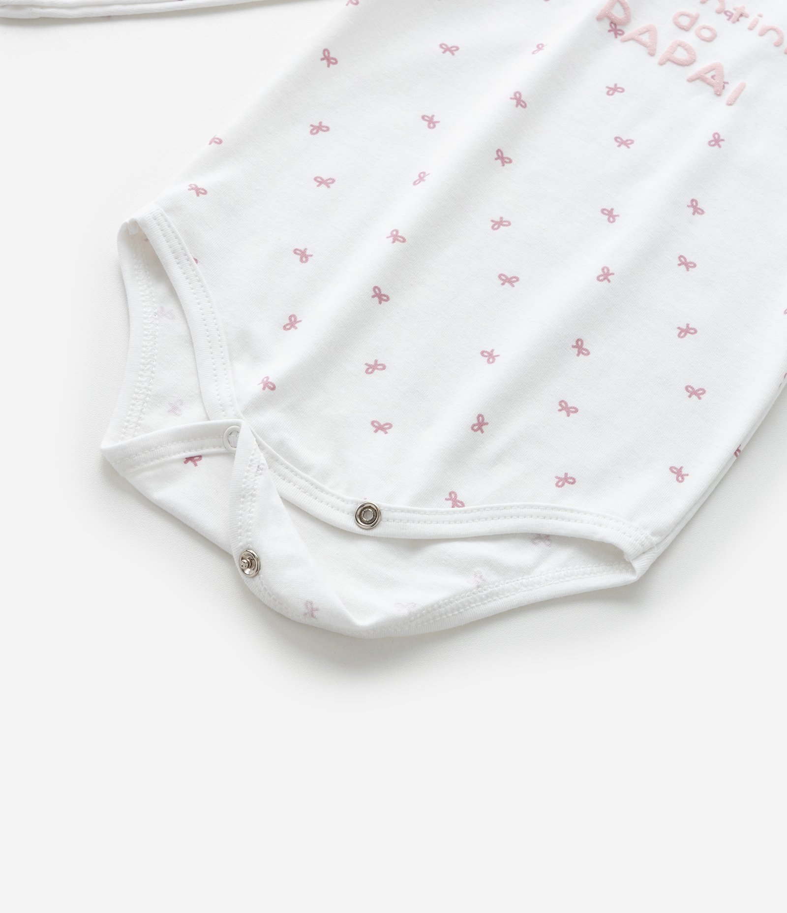 Body Infantil com Lettering Presentinho do Papai - Tam RN a 18 meses Branco 5