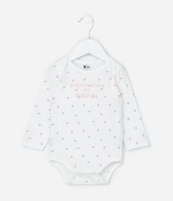 Body Infantil com Lettering Presentinho do Papai - Tam RN a 18 meses