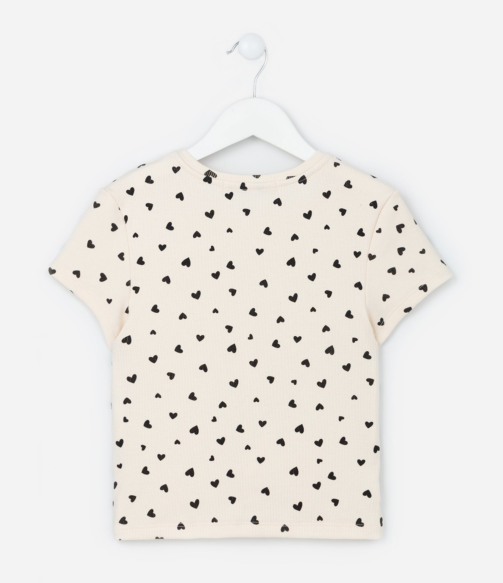 Blusa Infantil em Ribana com Nó Frontal - Tam 5 a 14 Anos Bege 2