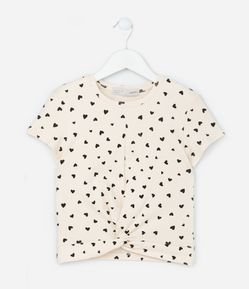 Blusa Infantil em Ribana com Nó Frontal - Tam 5 a 14 Anos