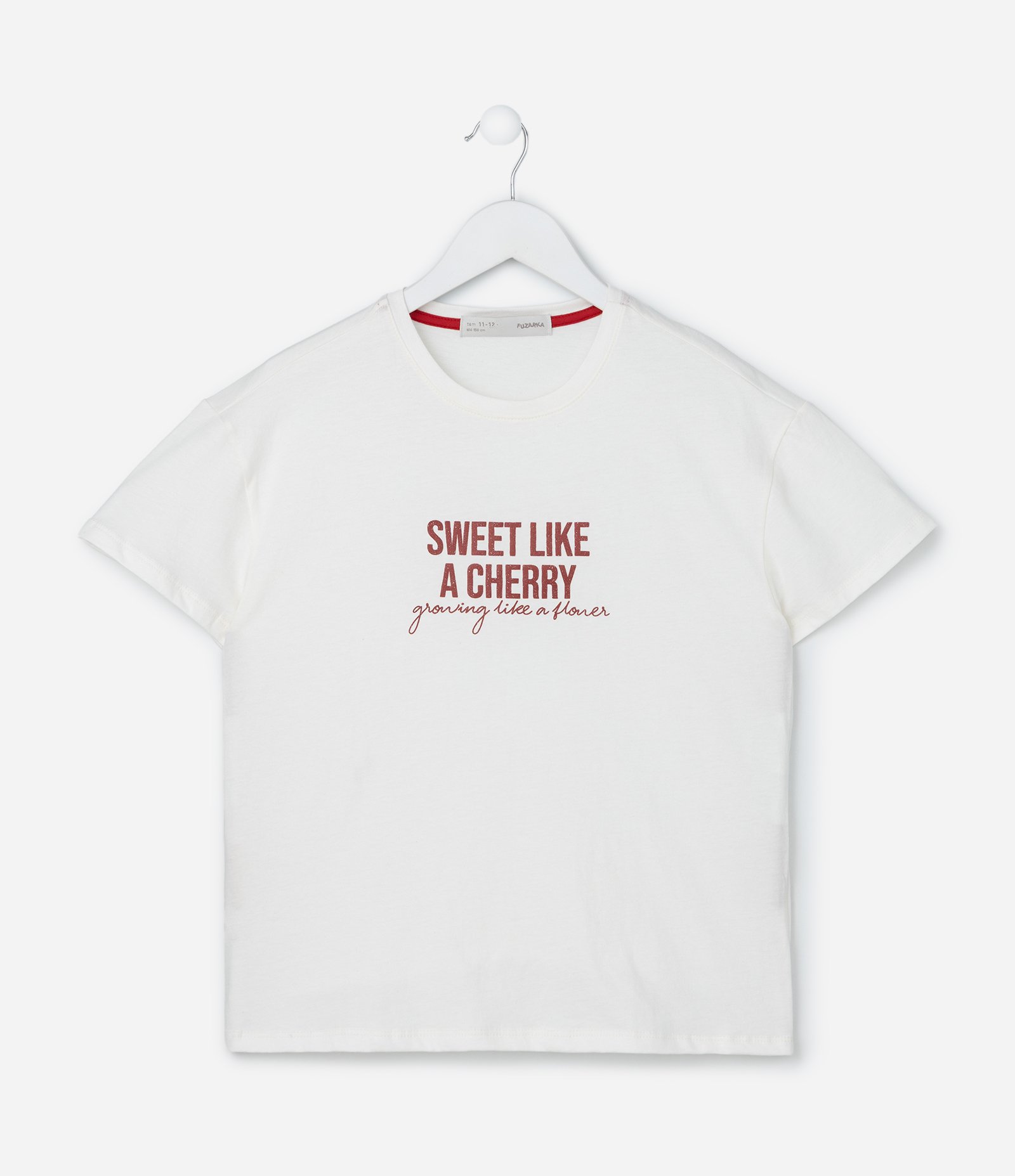Camiseta Infantil com Lettering e Lenço - Tam 5 a 14 Anos Branco 7