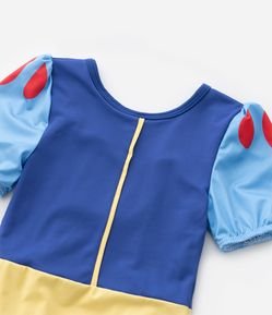 Maiô Infantil com Proteção UV e Estampa Branca de Neve - Tam 2 a 6 Anos