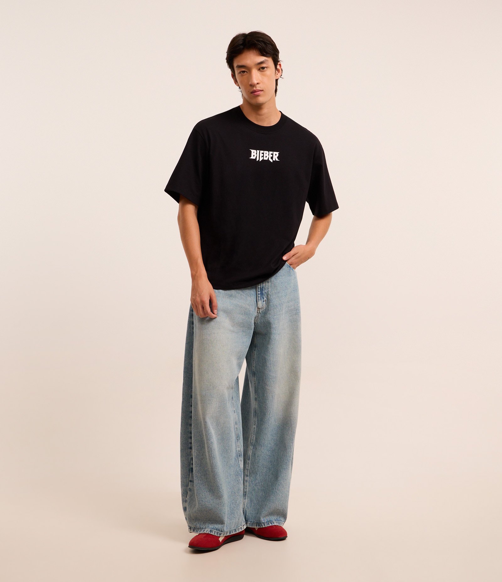 Calça Barrel em Jeans com Bolsos Azul 1