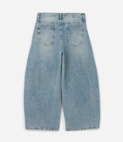 Calça Barrel em Jeans com Bolsos