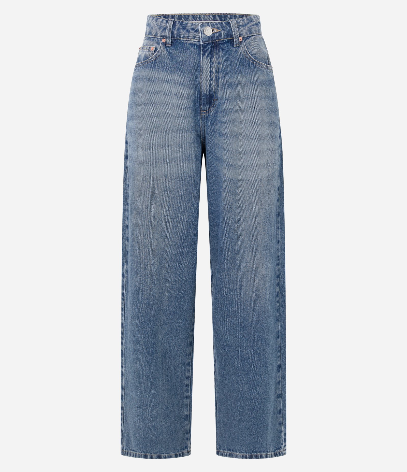 Calça Baggy em Jeans Azul 1