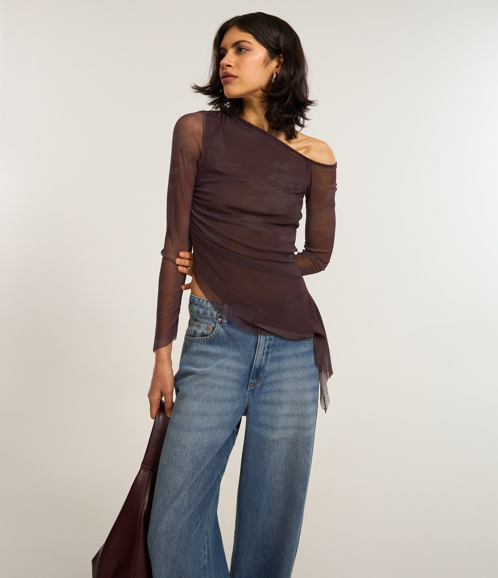 Calça Baggy em Jeans Azul 2