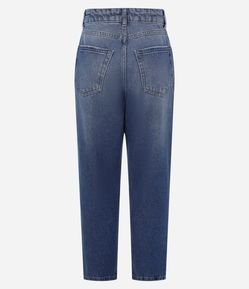 Calça Mom Jeans com Cintura Alta e Lencinho no Passante