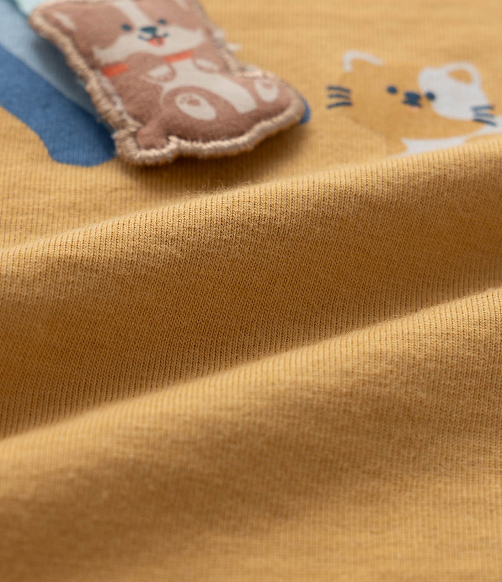 Conjunto Infantil com Estampa Cachorros no Escorregador - Tam 0 a 18 meses Amarelo 8