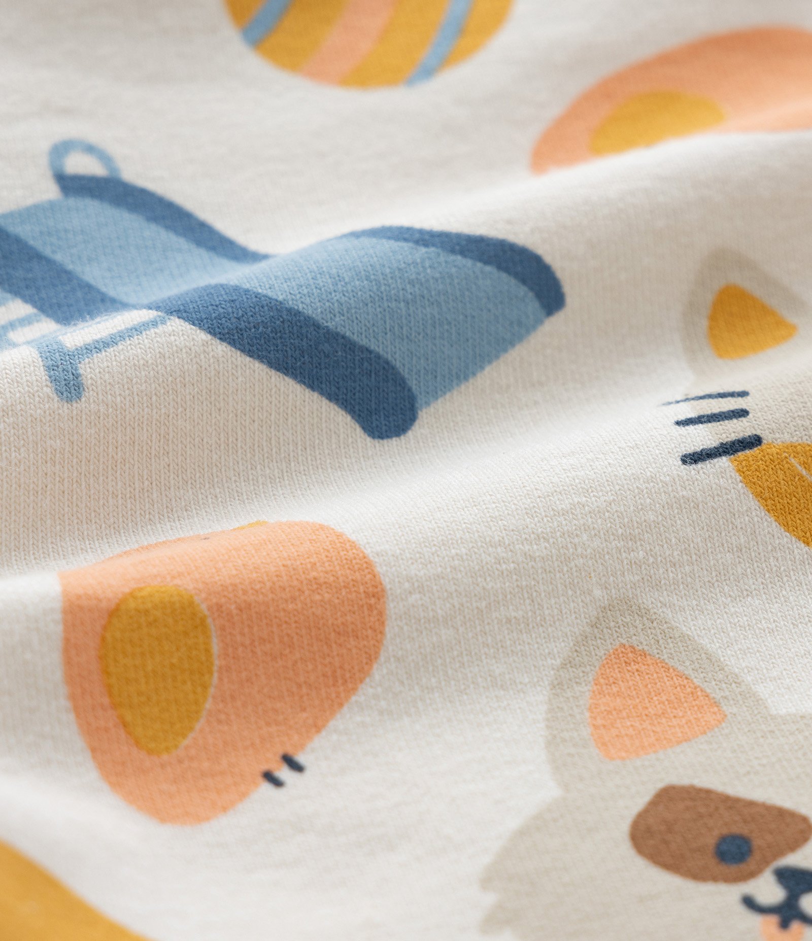 Conjunto Infantil com Estampa Cachorros no Escorregador - Tam 0 a 18 meses Amarelo 4