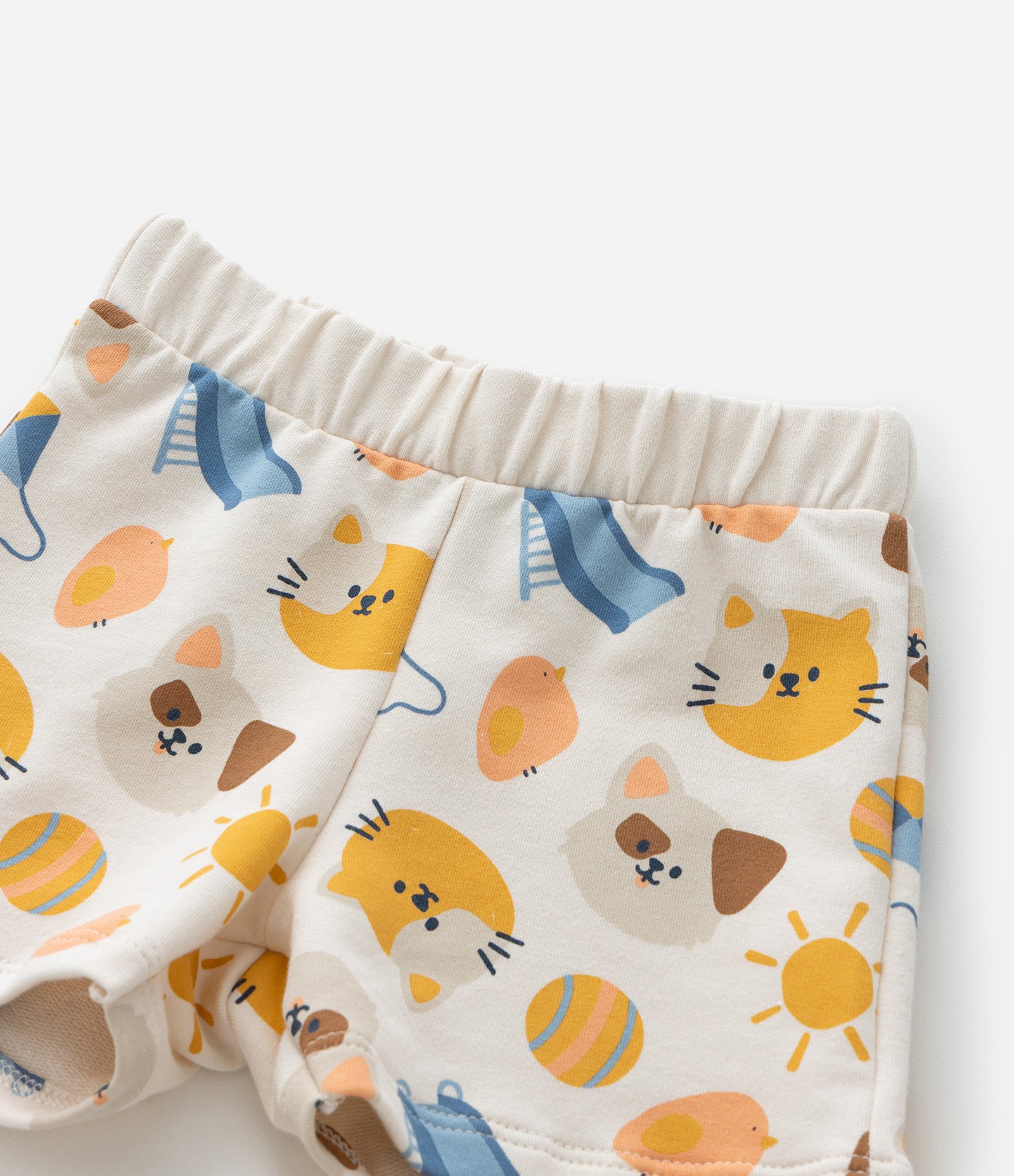 Conjunto Infantil com Estampa Cachorros no Escorregador - Tam 0 a 18 meses Amarelo 7