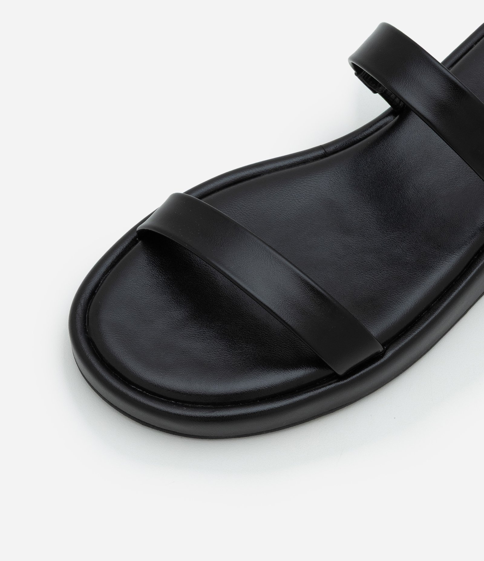 Sandália Rasteira com Tiras Médias Preto 5