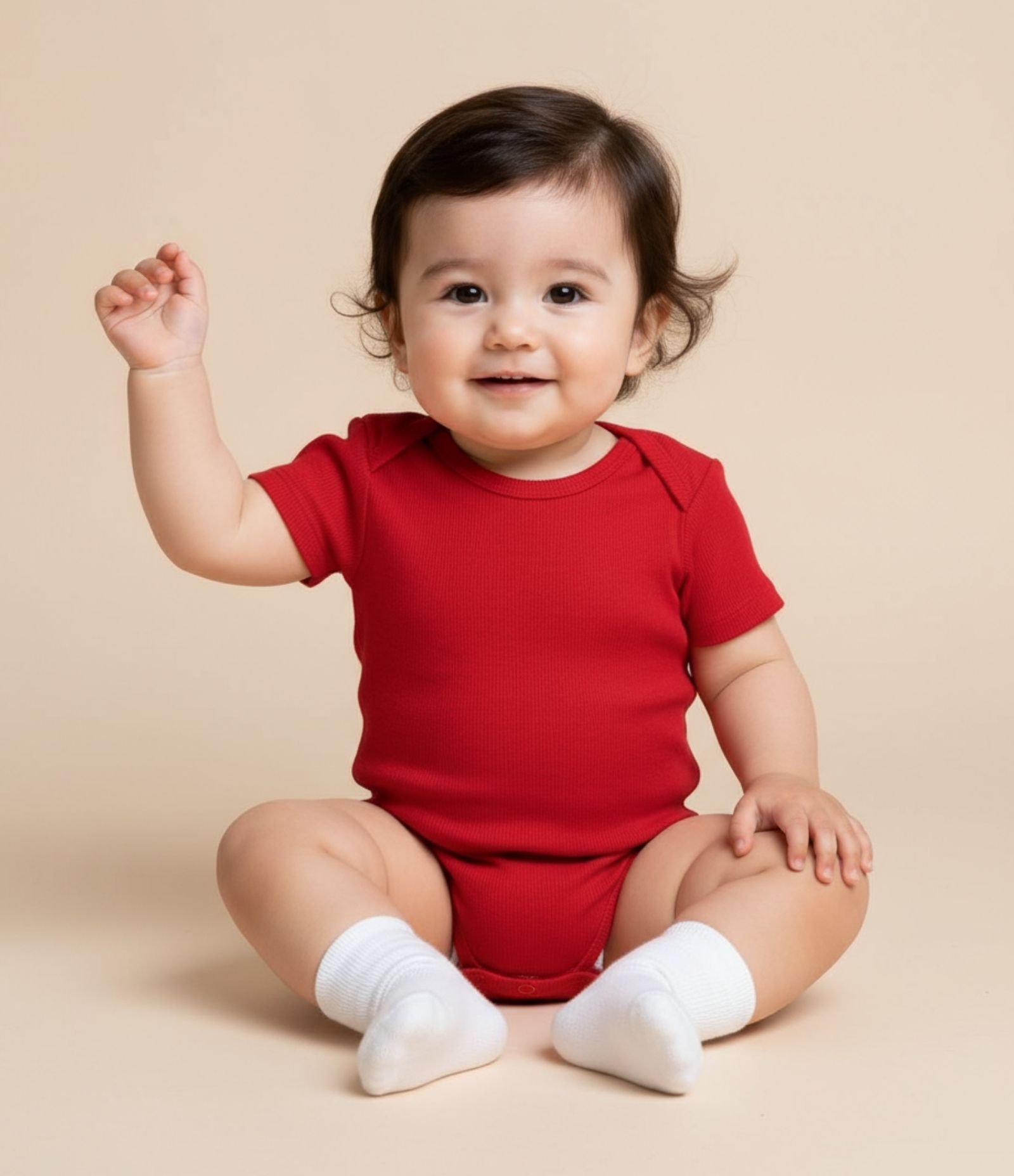 Body Infantil em Ribana Básico - Tam RN a 18 meses Vermelho 1