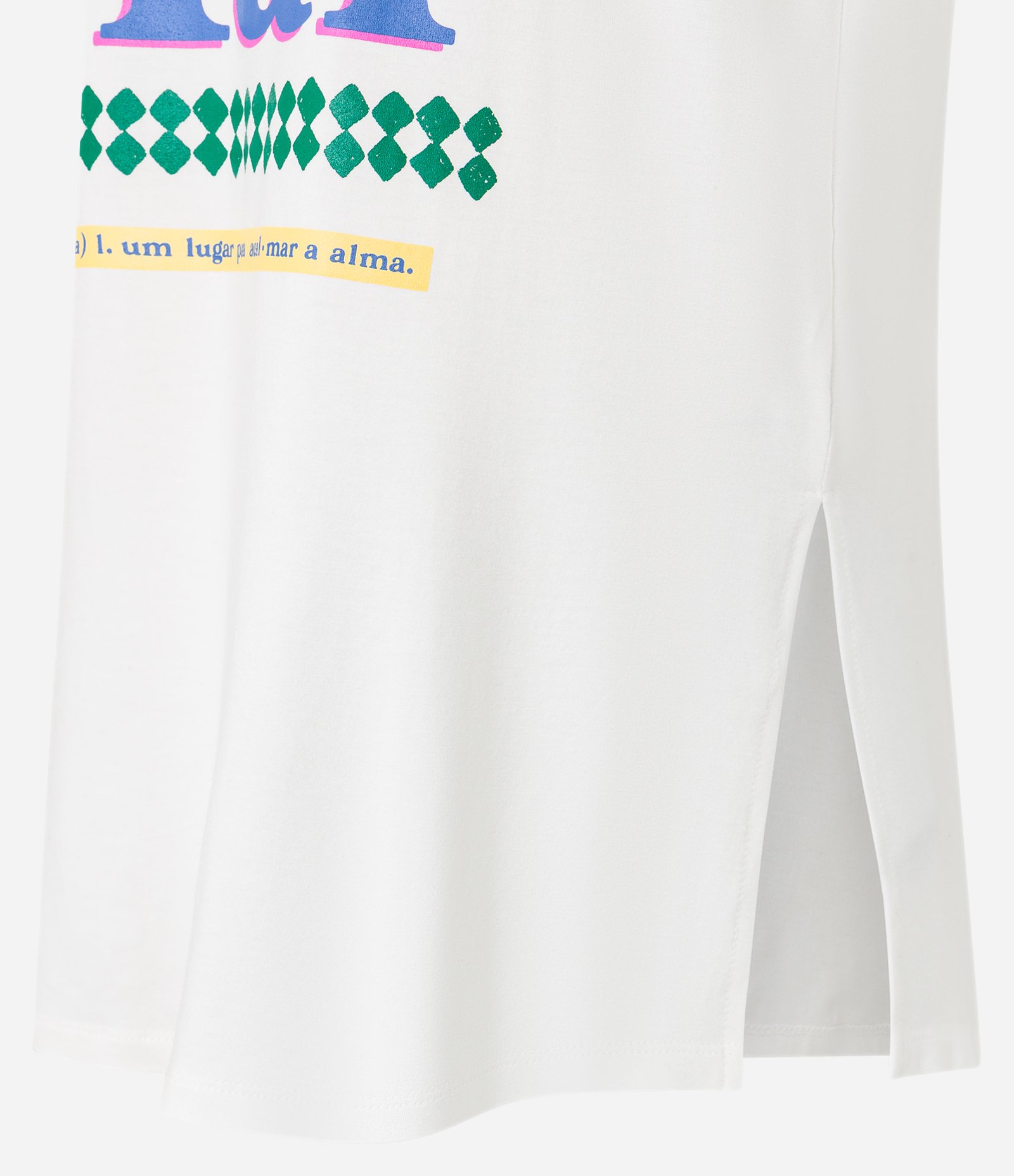 Saída de Praia Camiseta com Lettering Sol e Mar Branco 7