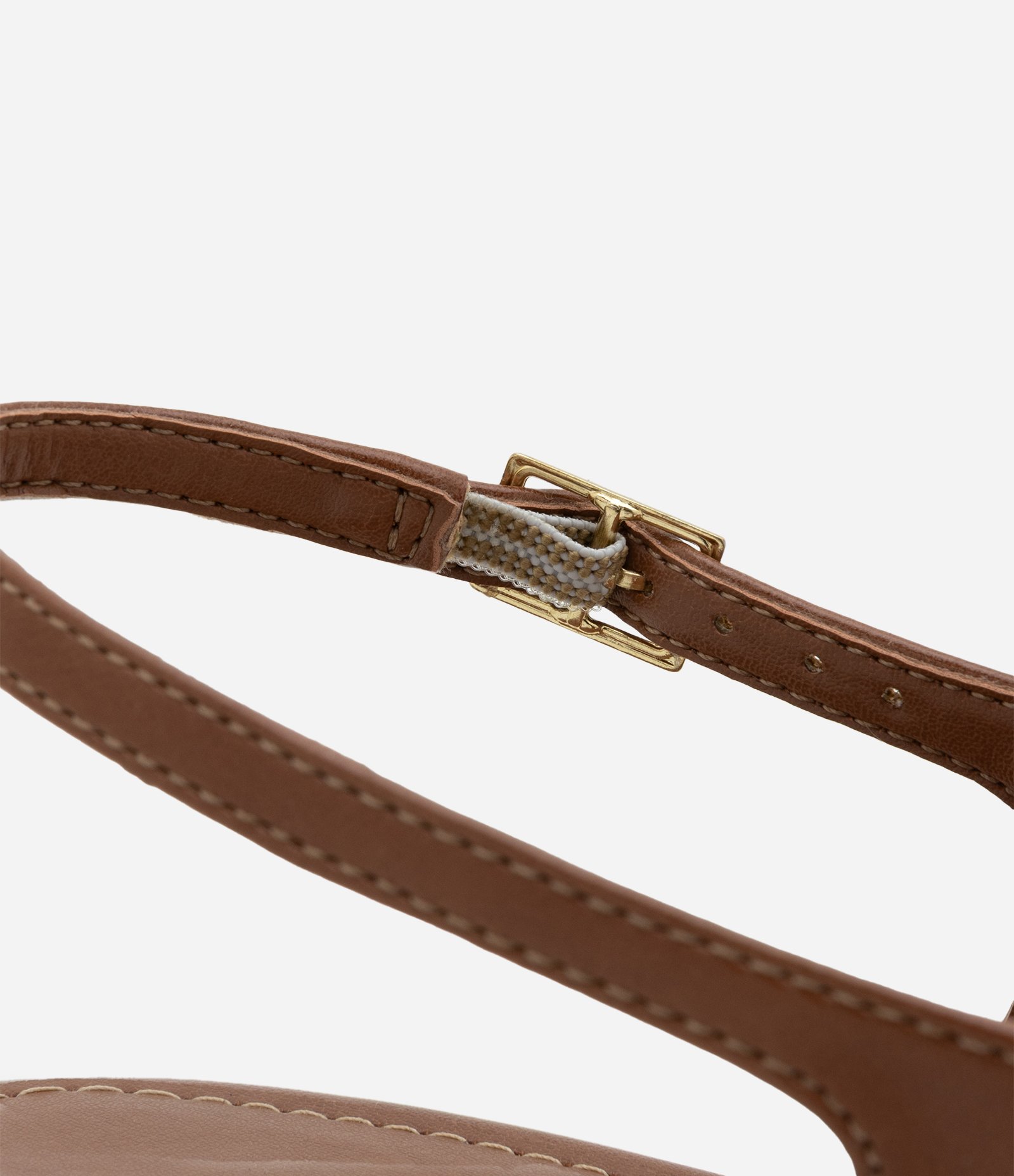 Sandália Anabela com Salto Efeito Ráfia Marrom 5