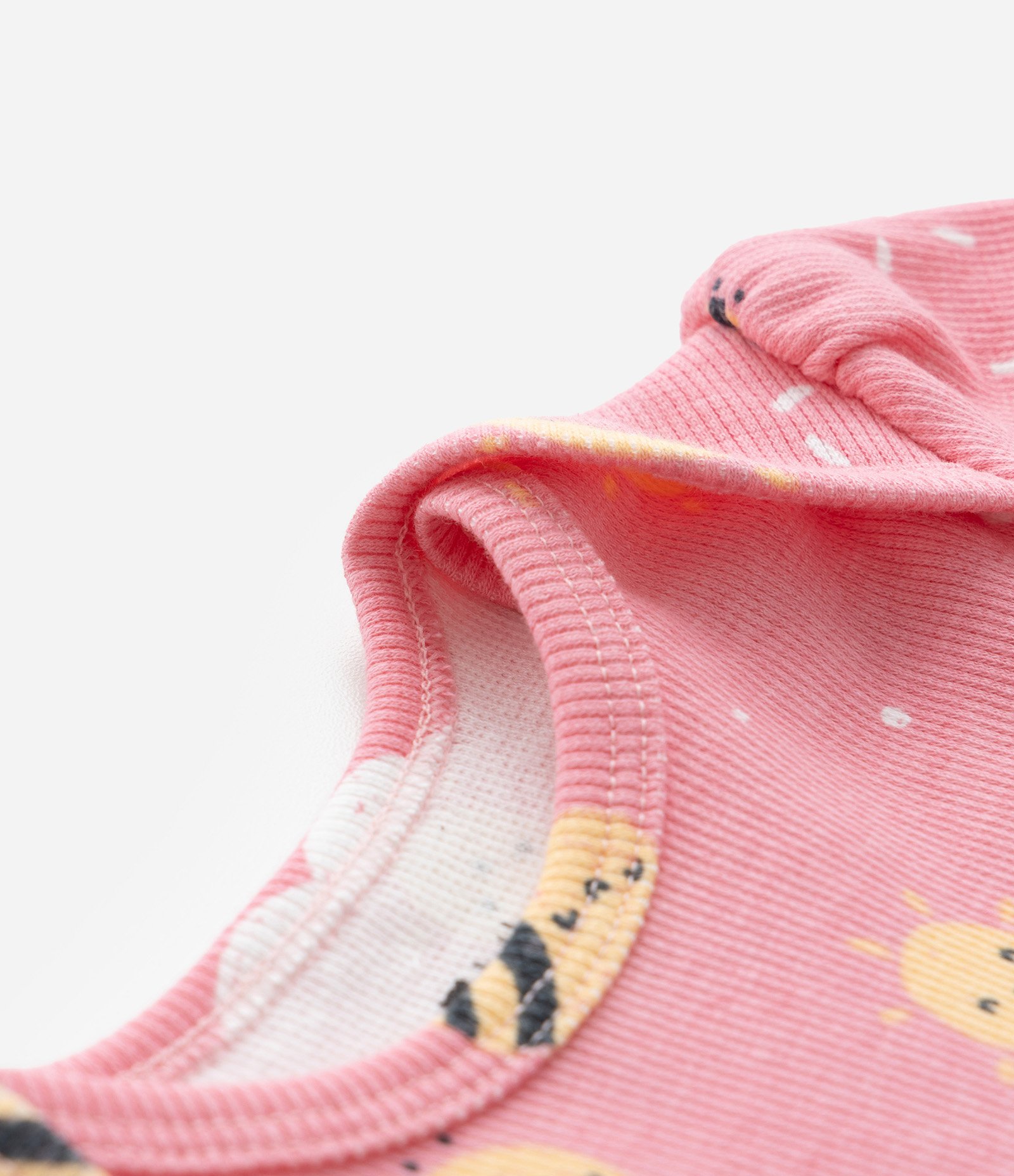 Body Infantil em Ribana com Estampa Abelha - Tam RN a 18 meses Rosa 5