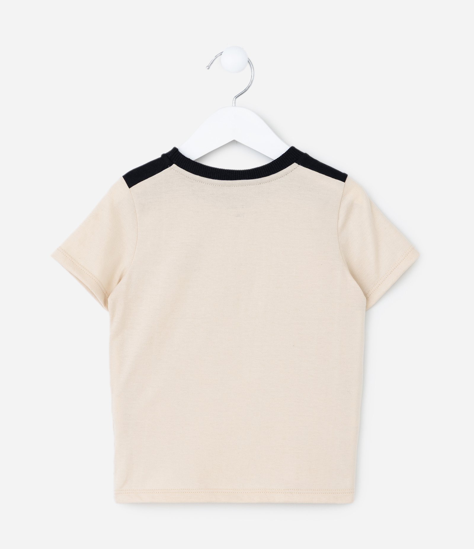 Conjunto Infantil em Moletom com Recortes - Tam 1 a 6 Anos Bege/Preto 4