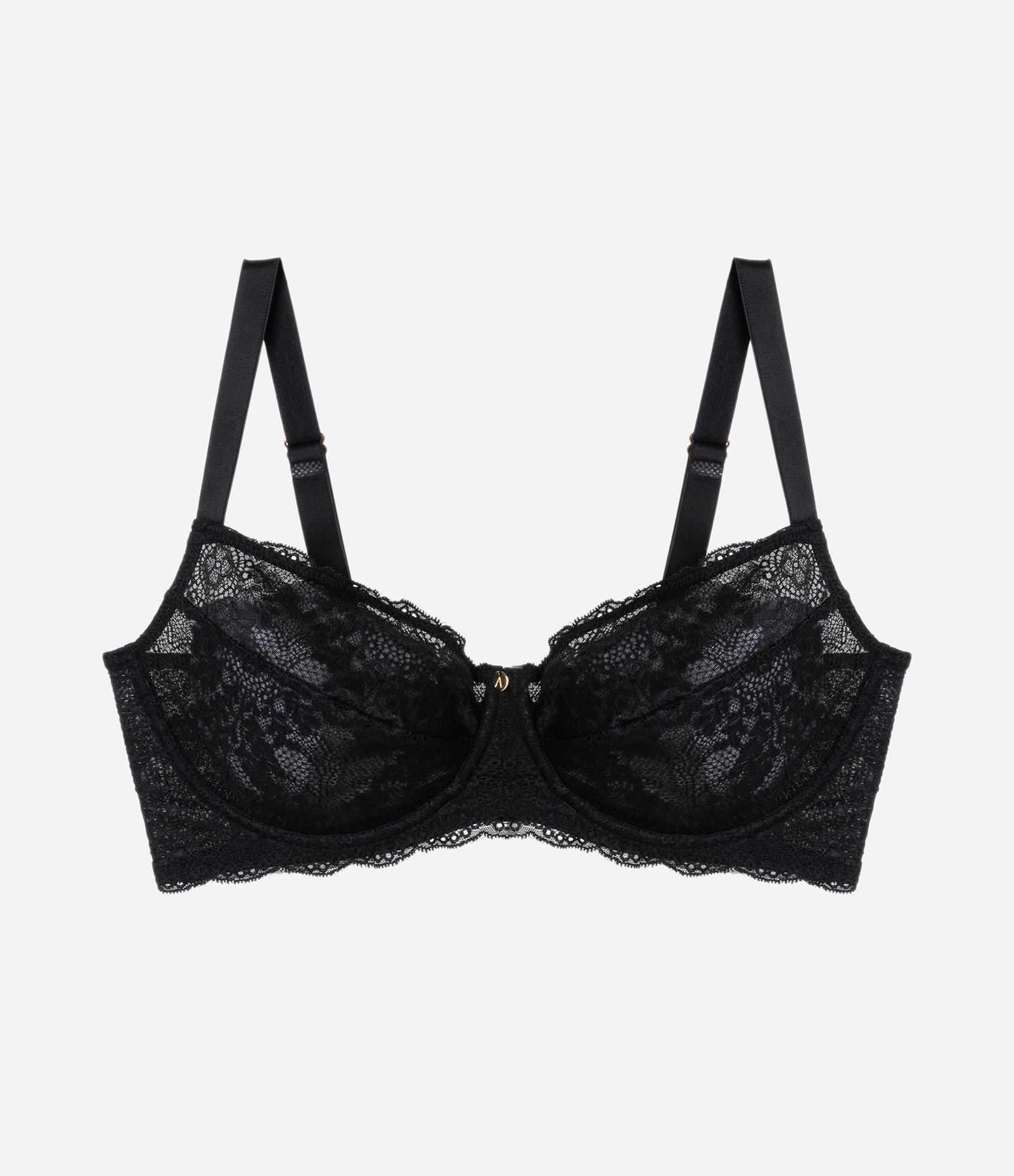 Sutiã Meia Taça Com Aro Sem Bojo Renda Curve & Plus Size Preto 4