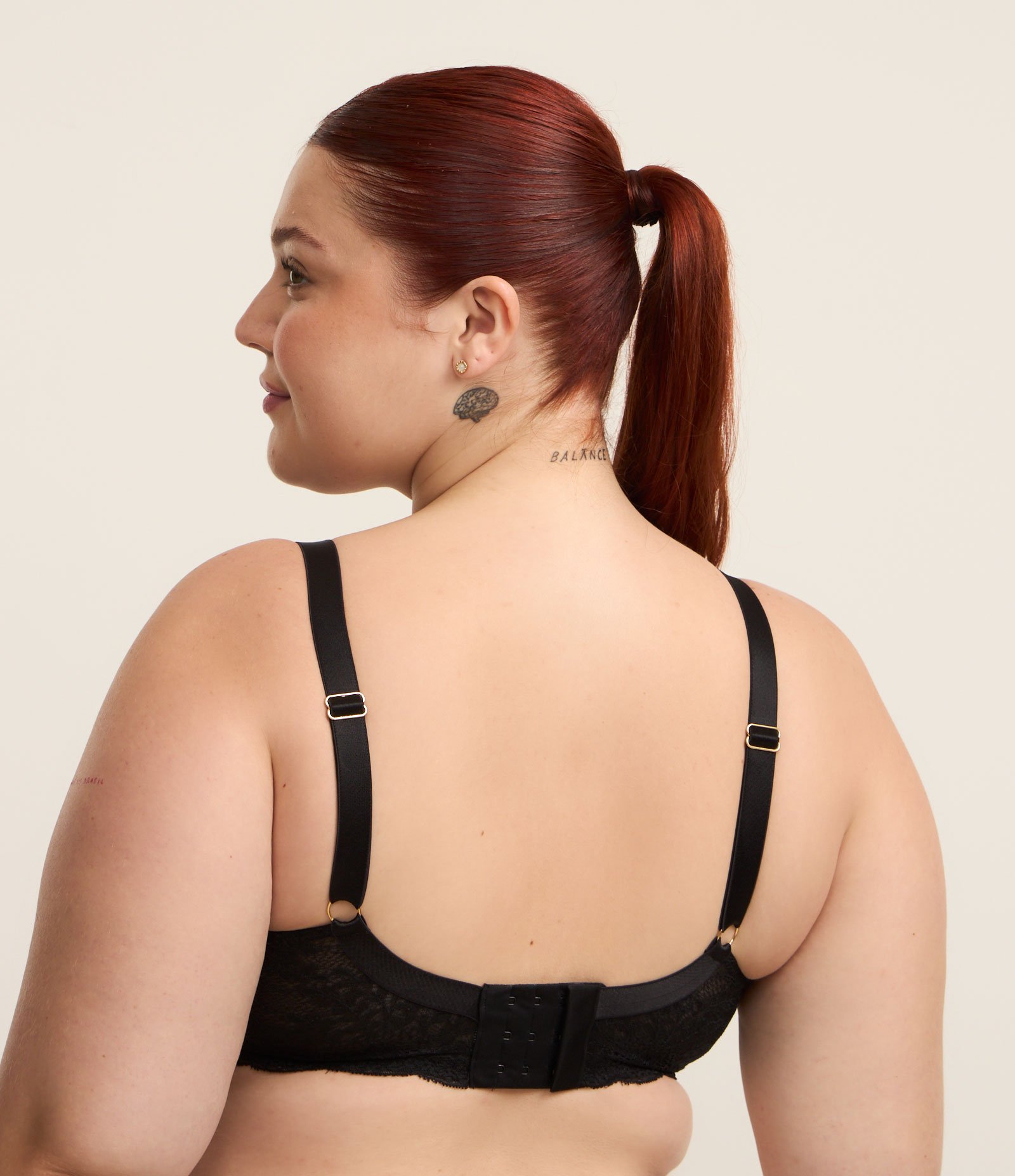 Sutiã Meia Taça Com Aro Sem Bojo Renda Curve & Plus Size Preto 3