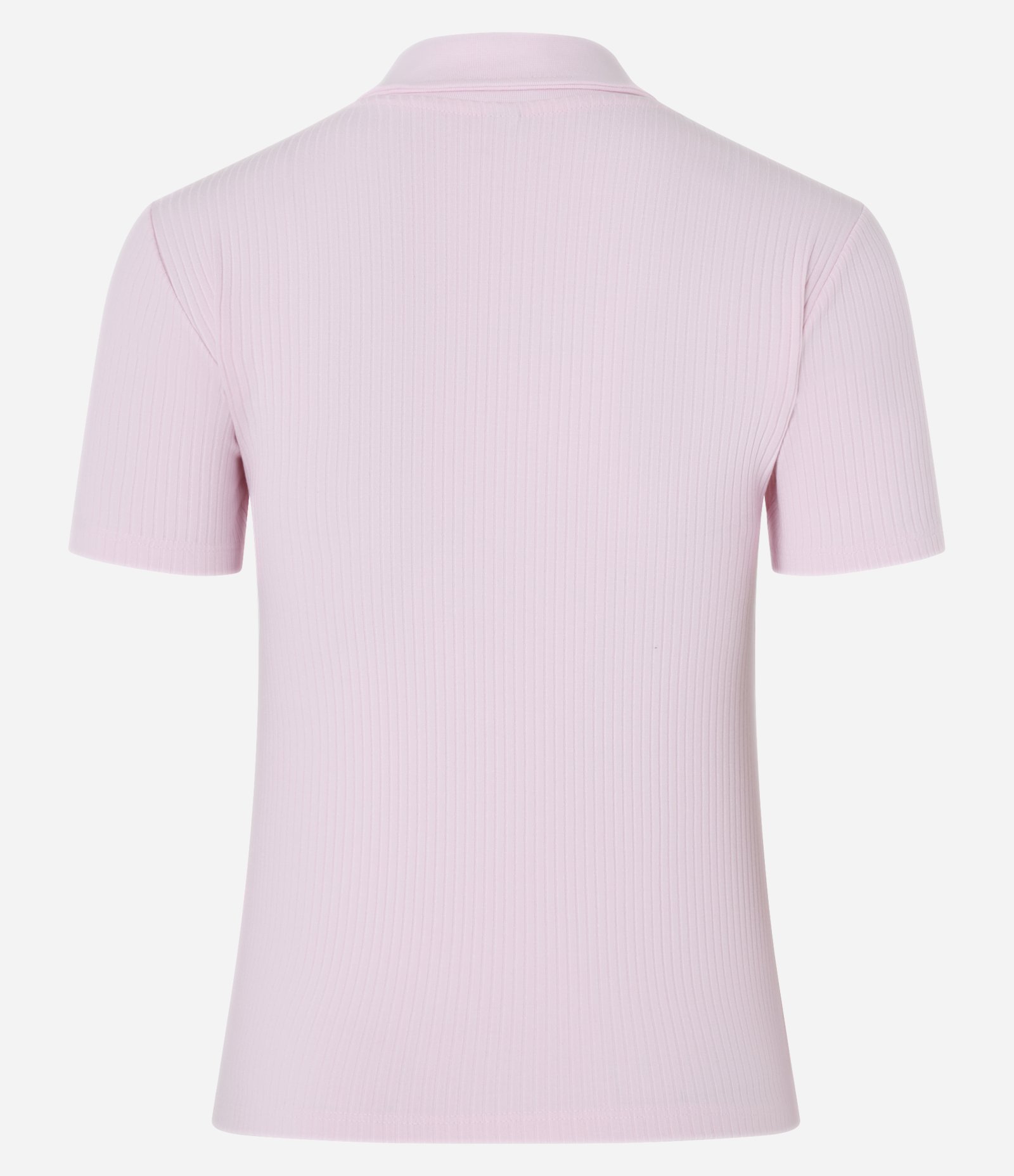 Blusa em Ribana com Gola Polo Rosa 6