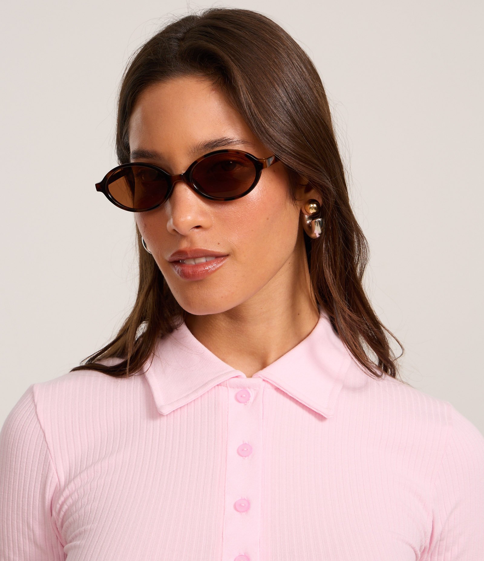 Blusa em Ribana com Gola Polo Rosa 3