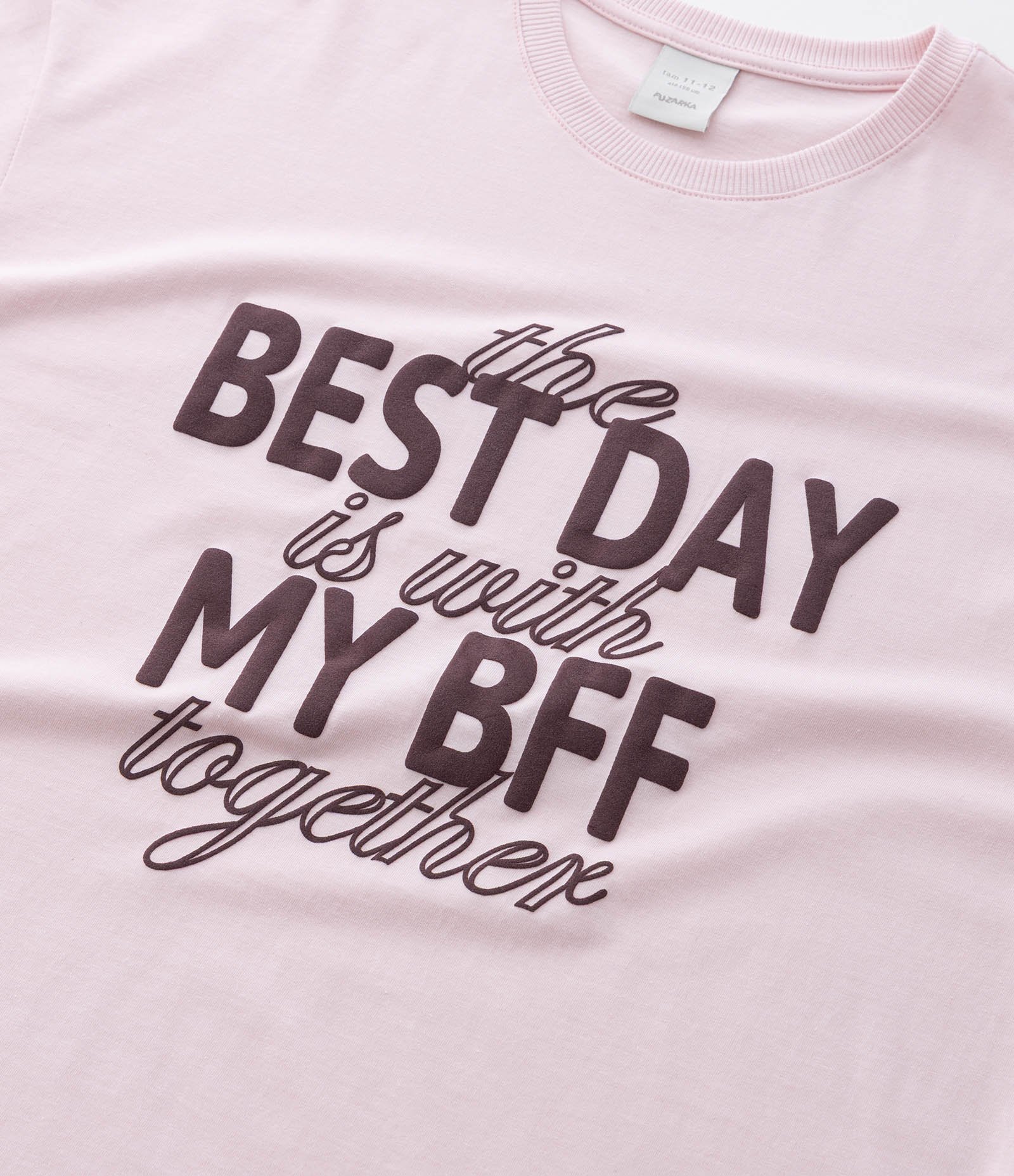 Camiseta Infantil com Lettering My Bff - Tam 5 a 14 Anos Rosa 5