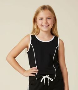 Regata Infantil com Detalhes Contrastantes - Tam 5 a 14 Anos