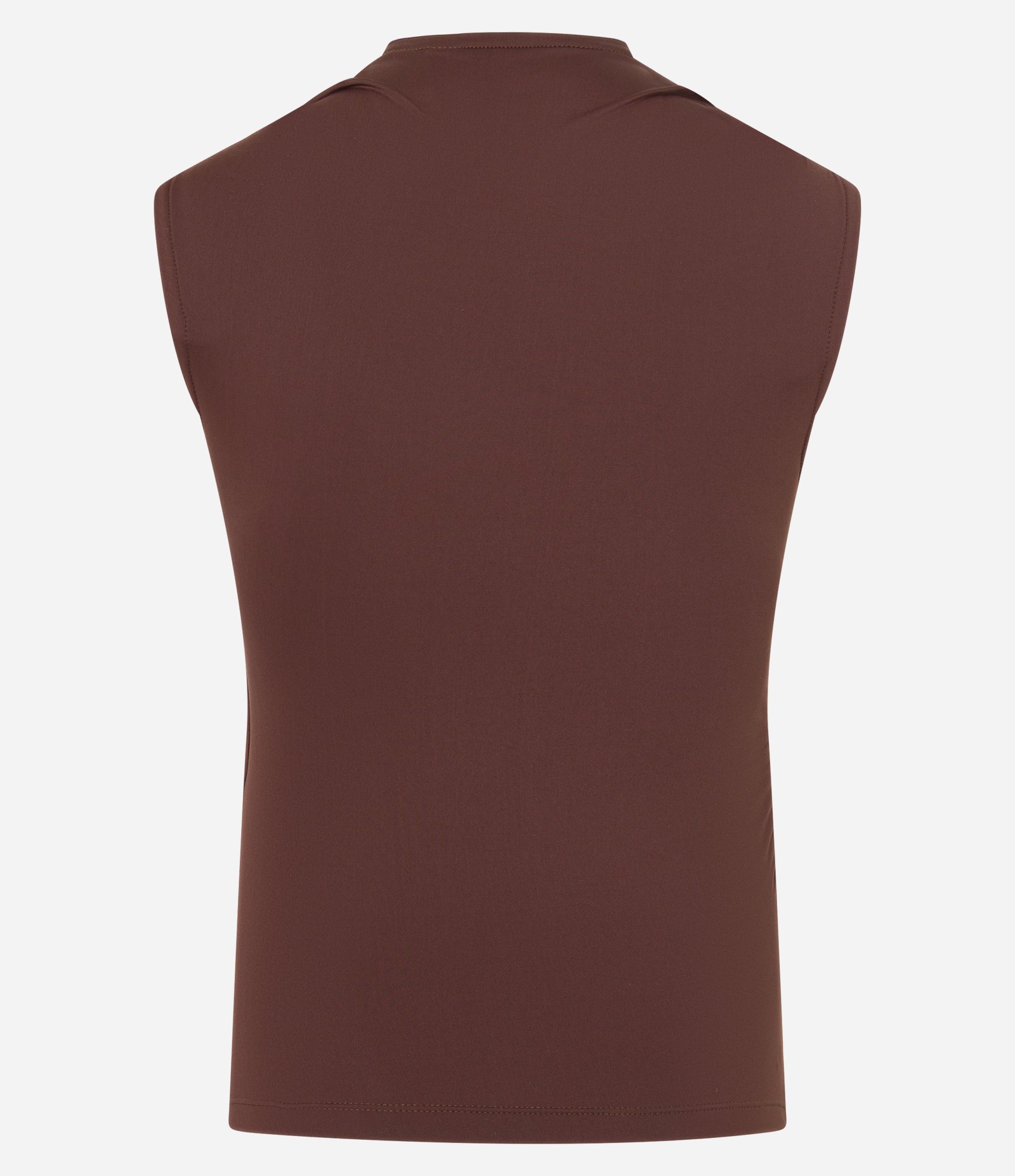 Blusa em Jersey com Aviamento no Ombro Marrom 5