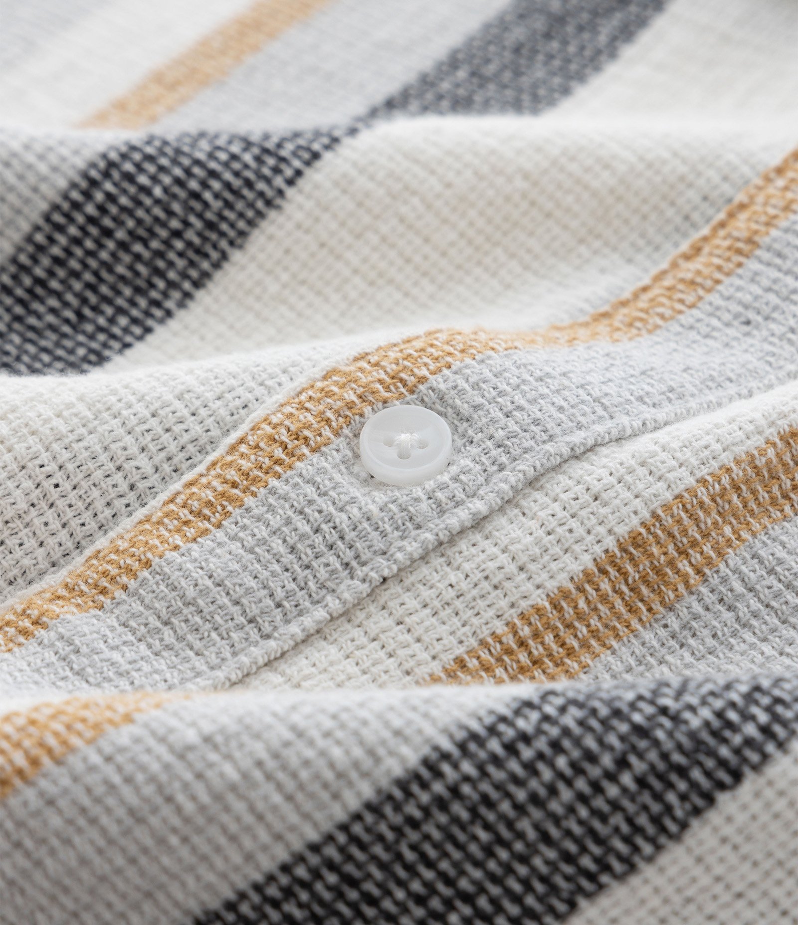 Camisa em Algodão Texturizada com Listras Cinza/Amarelo queimado/Off White/Chumbo 8