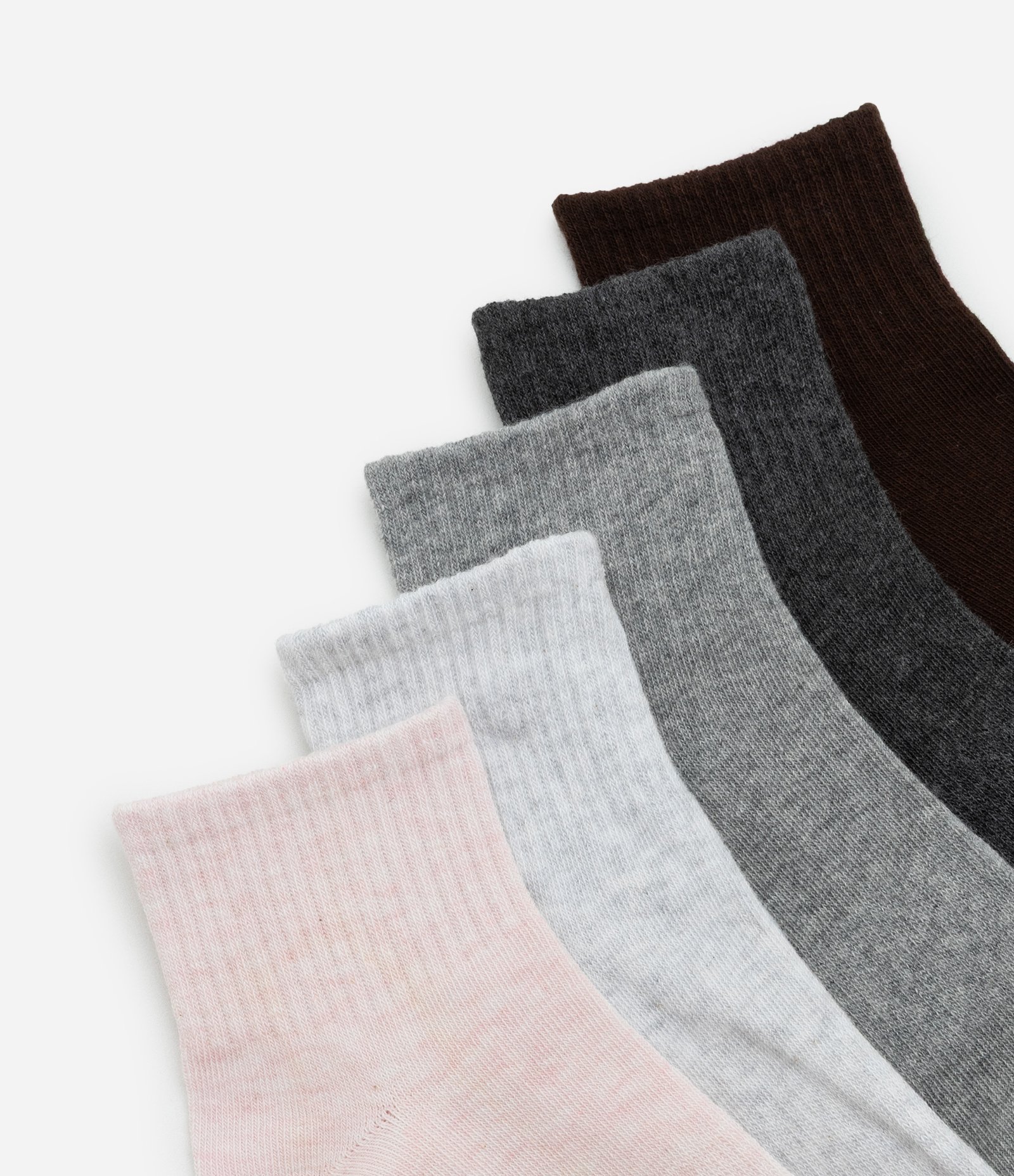 Kit 05 Meias Cano Médio Esportivas em Algodão Multicores 4