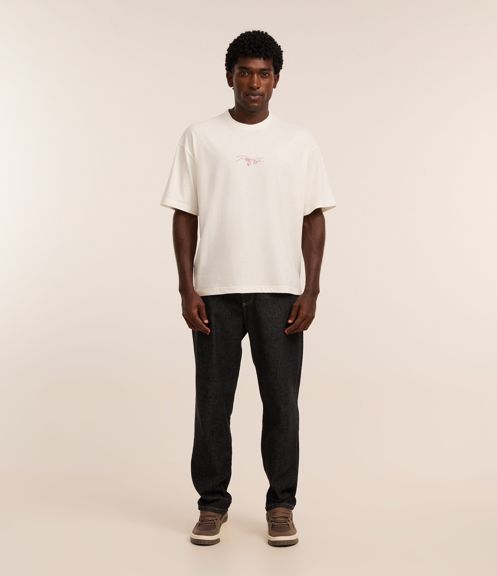 Camiseta Boxy em Algodão com Estampa Lettering Off White 2