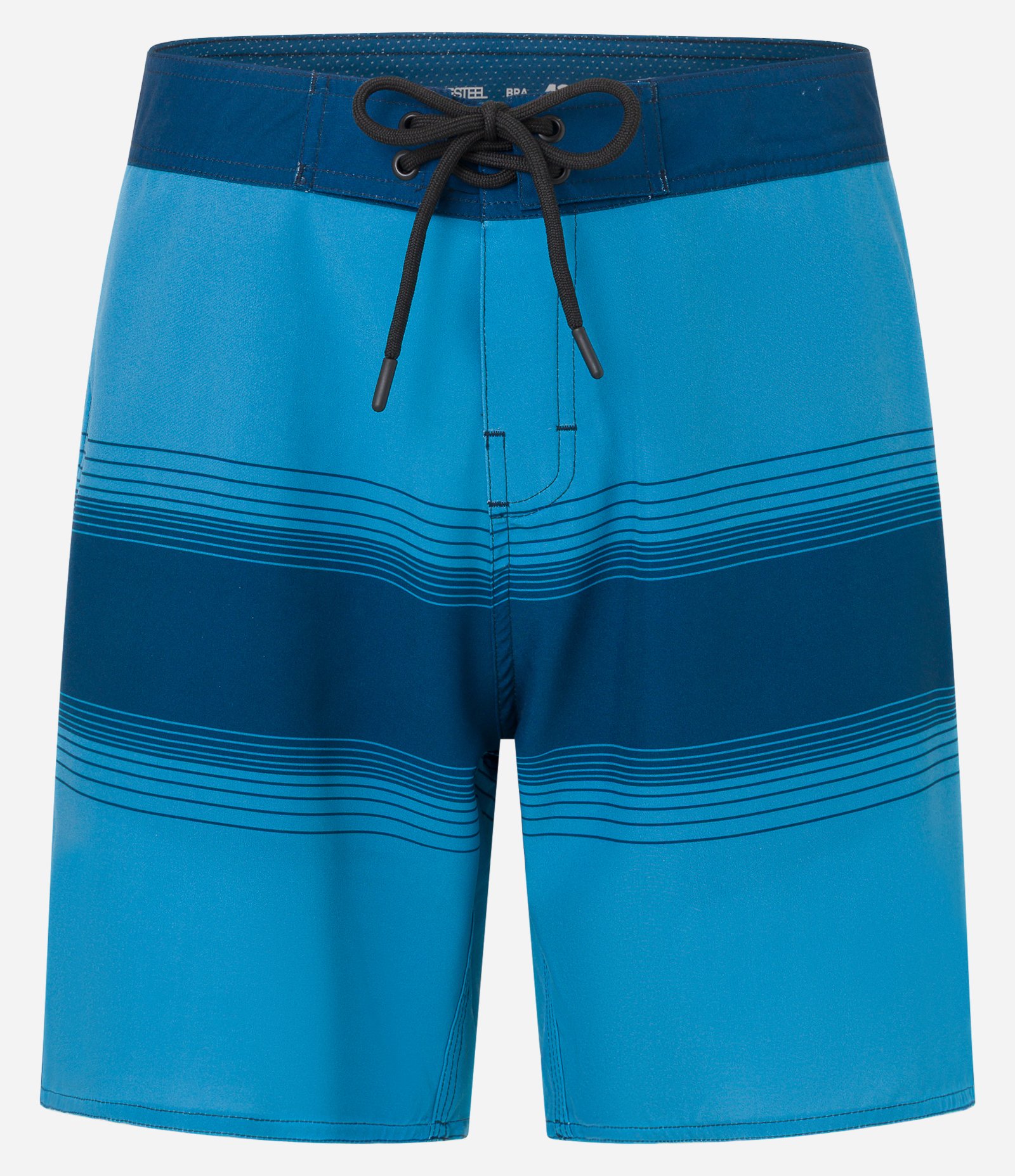 Bermuda em Microfibra com Estampa de Listras Azul 4