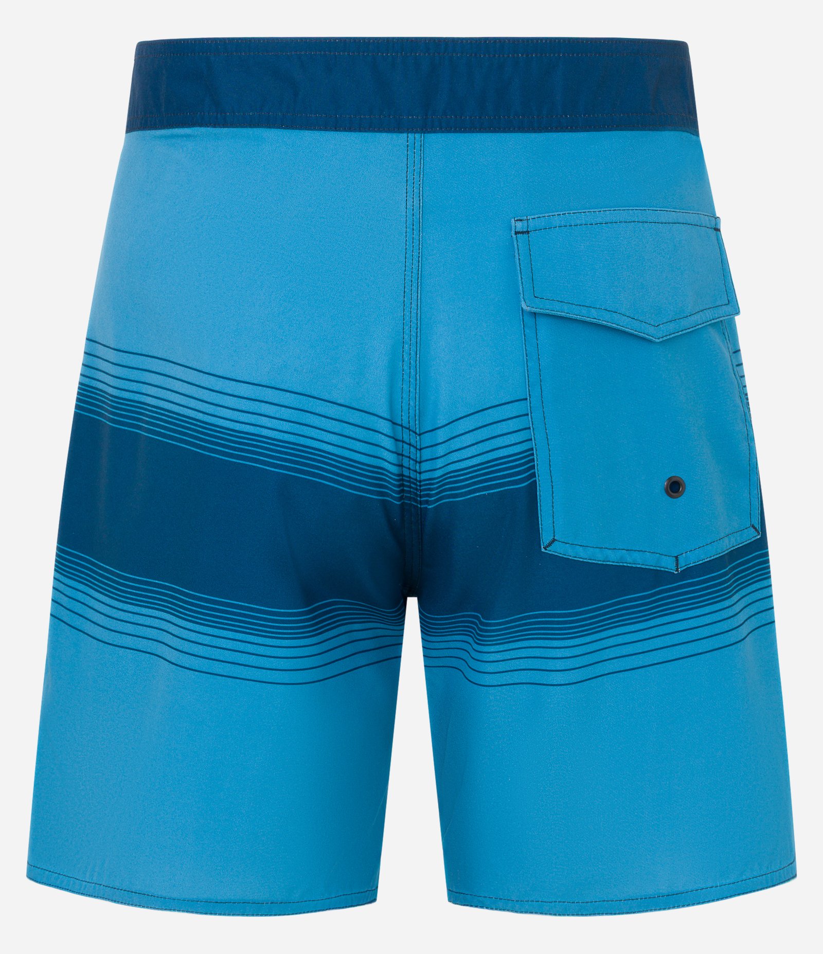 Bermuda em Microfibra com Estampa de Listras Azul 5