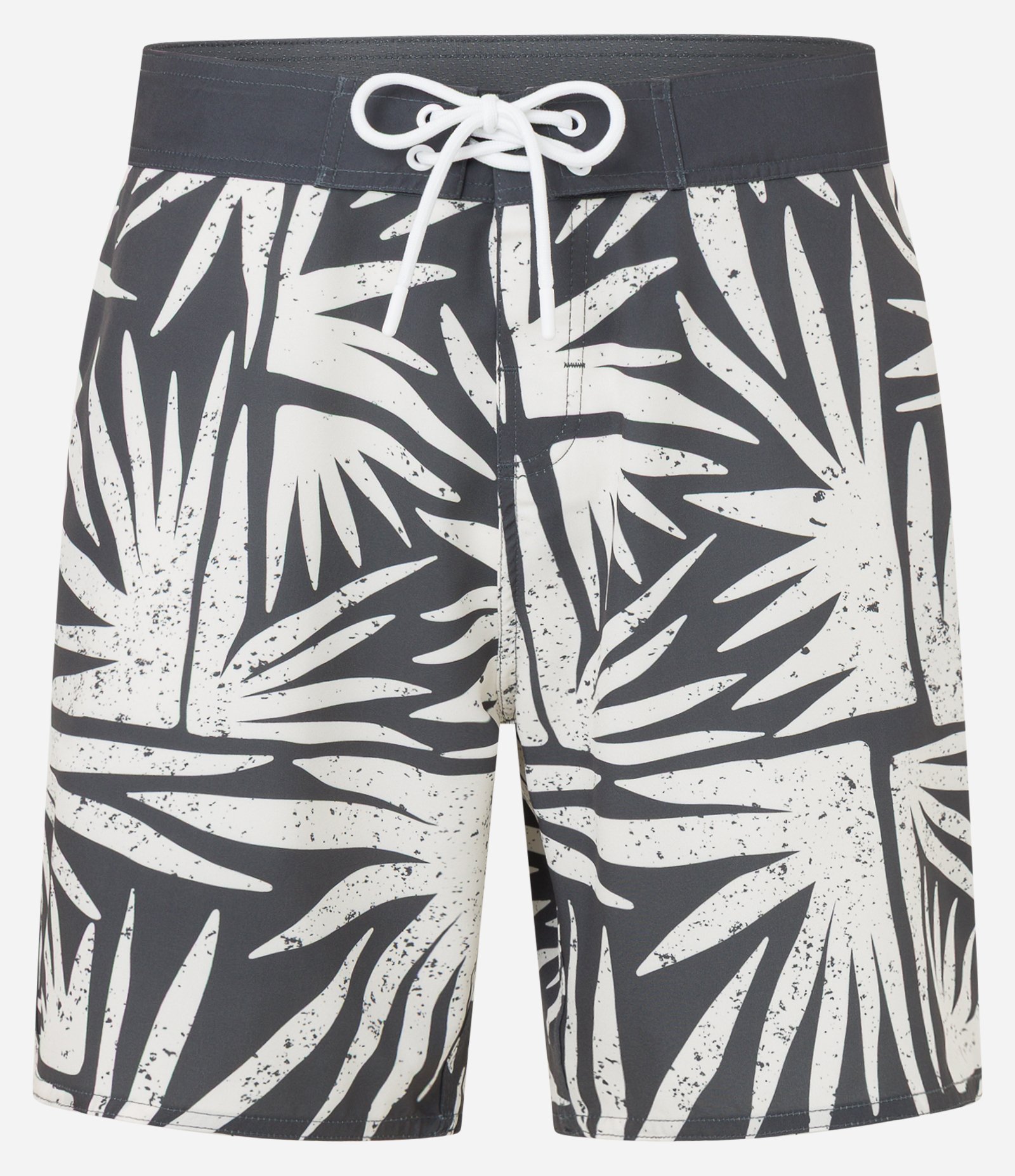 Bermuda em Microfibra com Estampa Floral Abstrato Off white/ Verde 5