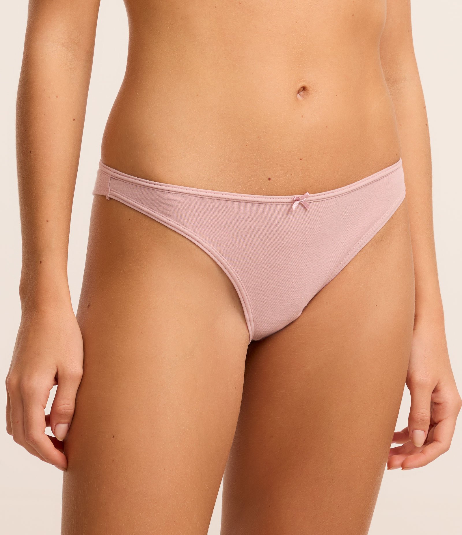 Kit 02 Calcinhas Biquíni em Algodão Fio Duplo Lilás/Branco 3