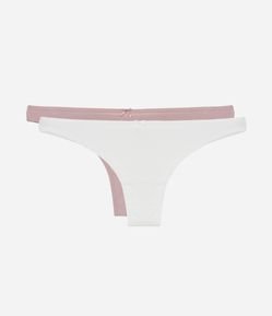 Kit 02 Calcinhas Biquíni em Algodão Fio Duplo