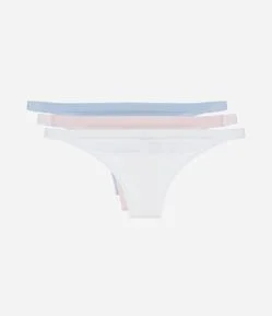 Kit 03 Calcinhas String Fio Seamless Texturizadas