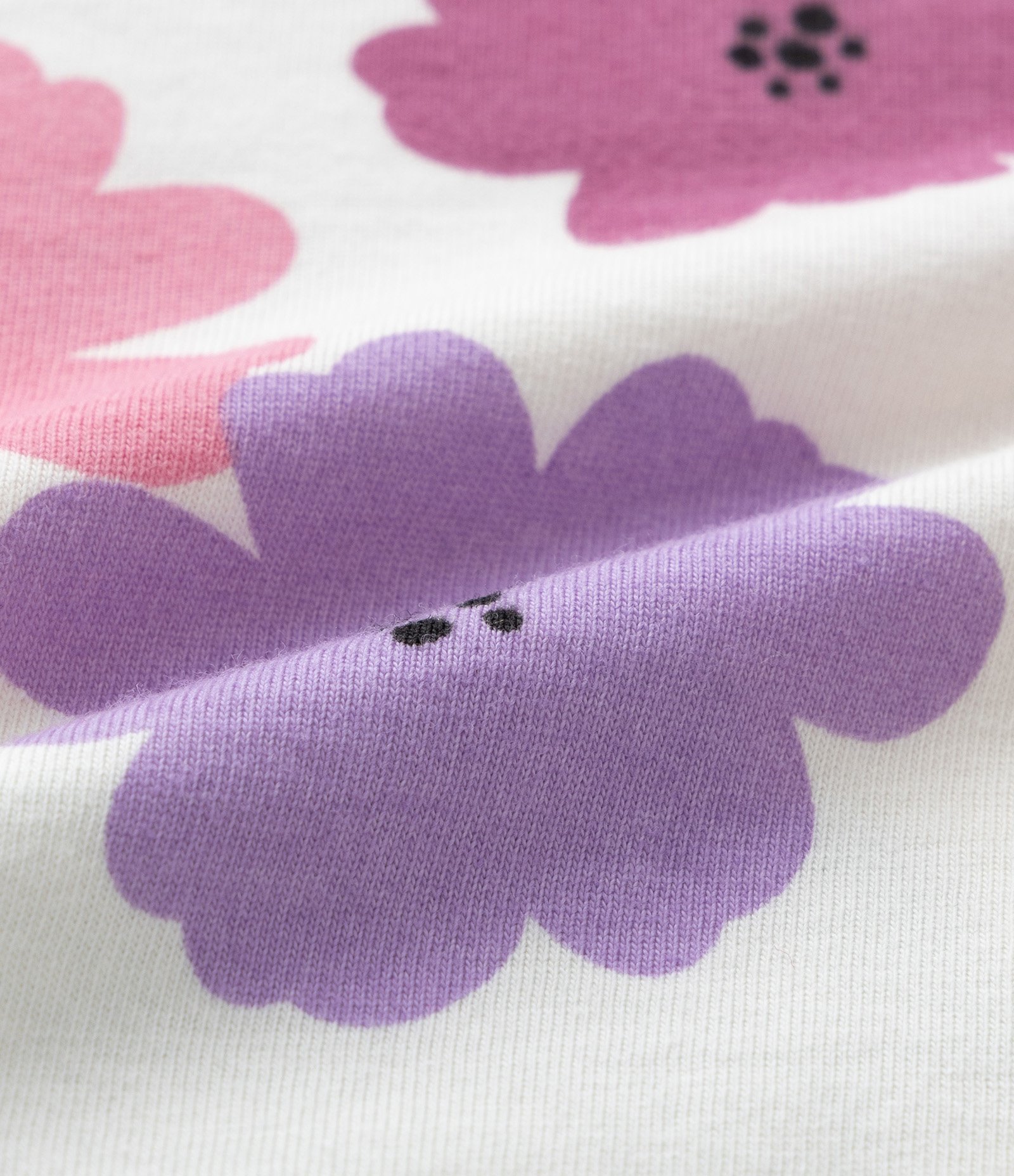 Conjunto Infantil Canelado com Estampa Floral - Tam 1 a 6 Anos Rosa 9