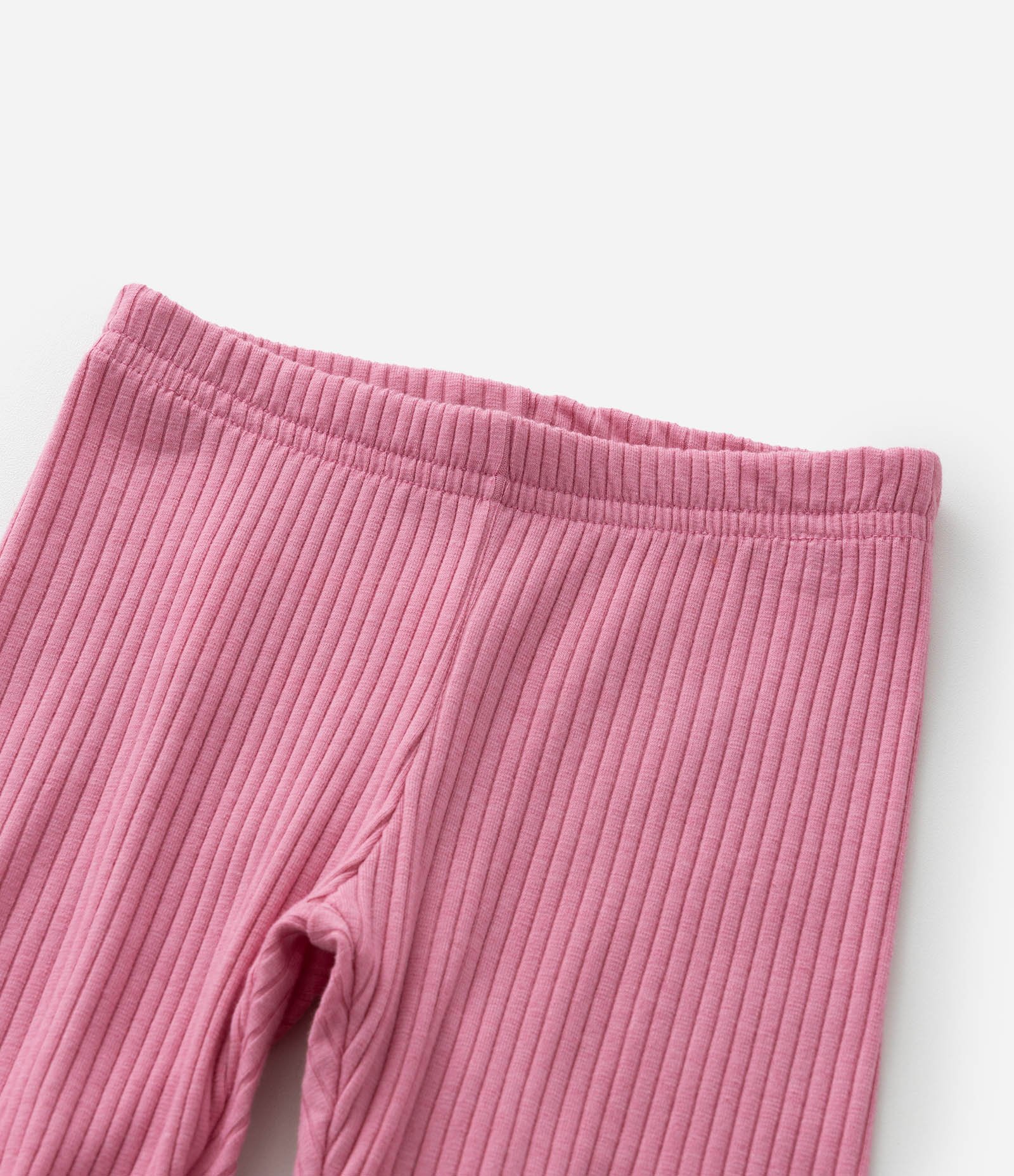 Conjunto Infantil Canelado com Estampa Floral - Tam 1 a 6 Anos Rosa 4