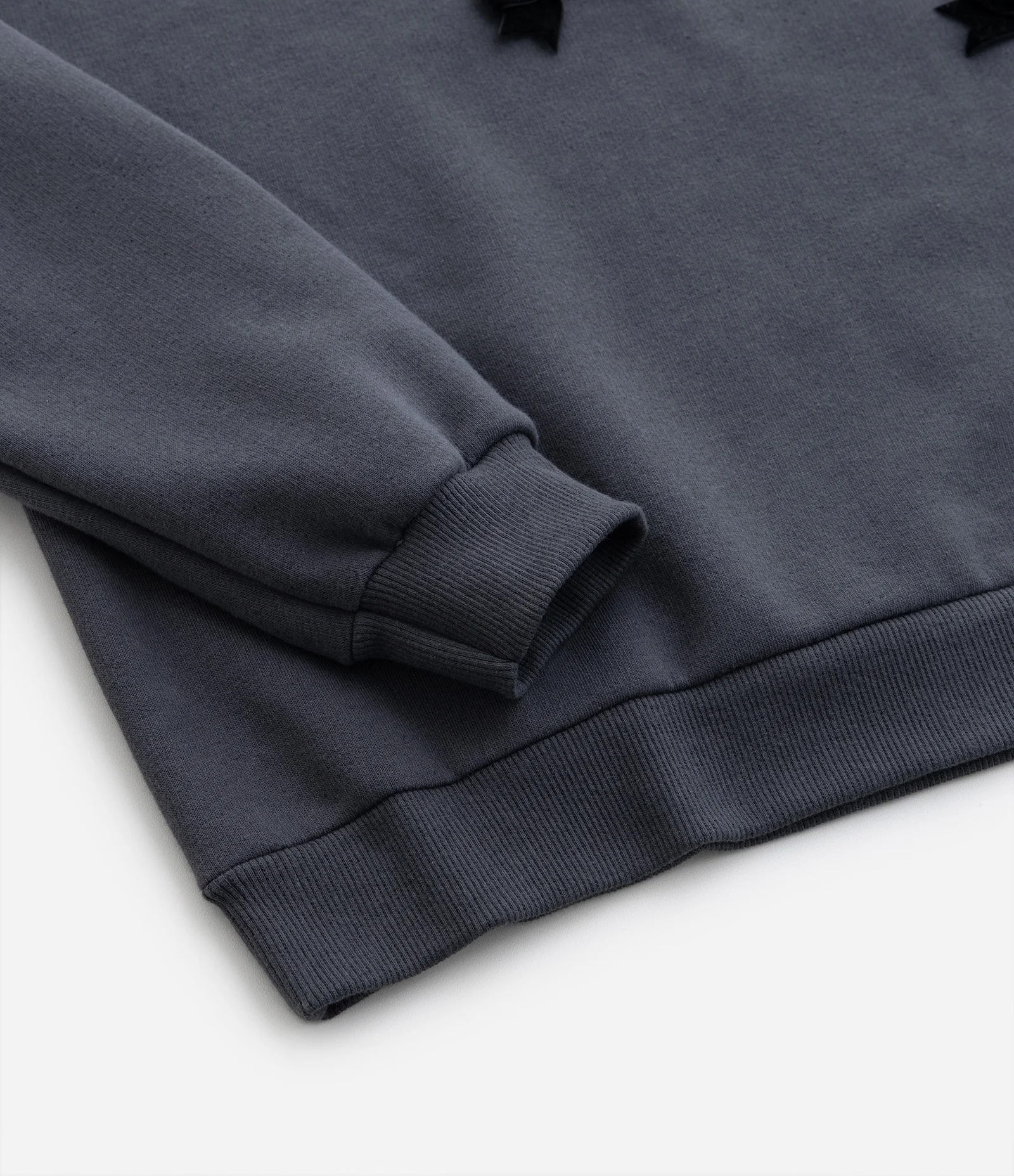 Casaco Infantil em Moletom com Laços Aplicados - Tam 5 a 14 Anos Cinza 6