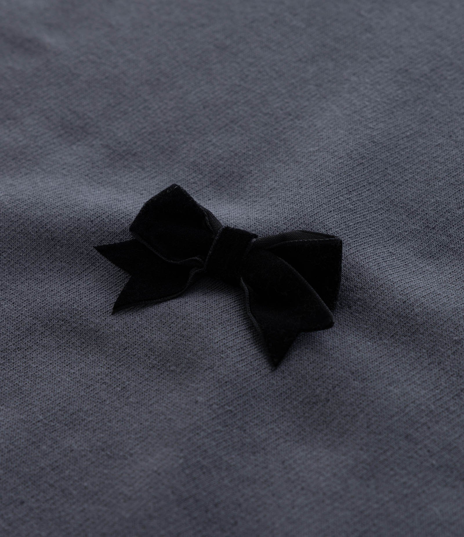 Casaco Infantil em Moletom com Laços Aplicados - Tam 5 a 14 Anos Cinza 7