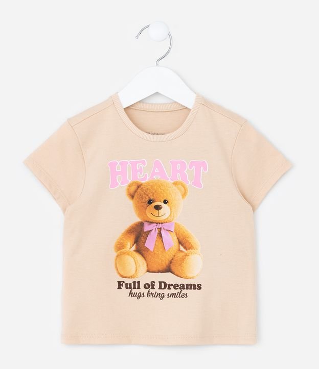 Blusa Infantil com Estampa de Ursinho - Tam 1 a 6 Anos