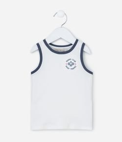 Regata Infantil em Ribana com Viés Contrastante - Tam 1 a 6 Anos